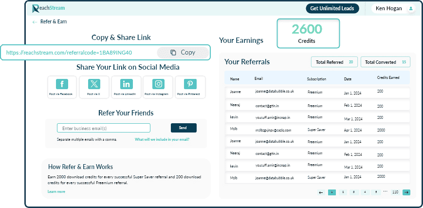 Refer & Earn with ReachMax