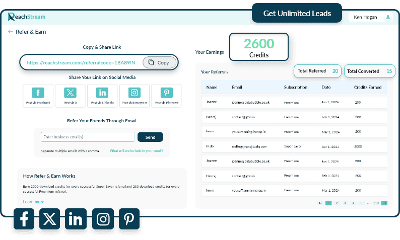 Refer and Earn with ReachStream.
