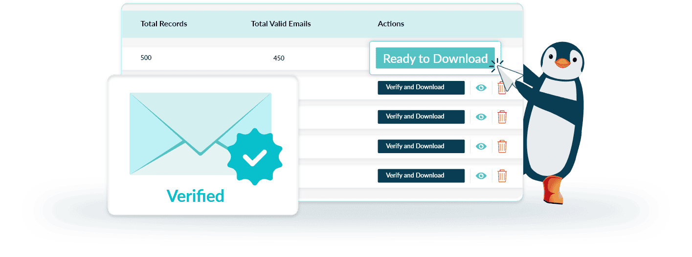 Built in email verifier