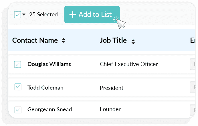 View Profile & Create List