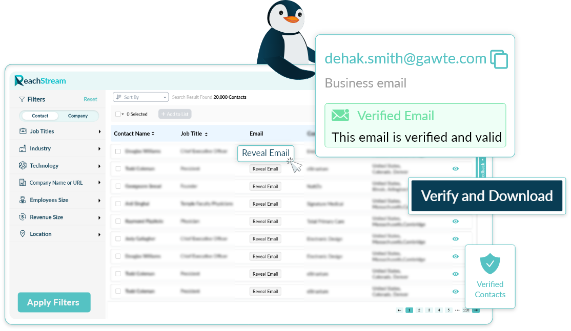 ReachStream's email verifier