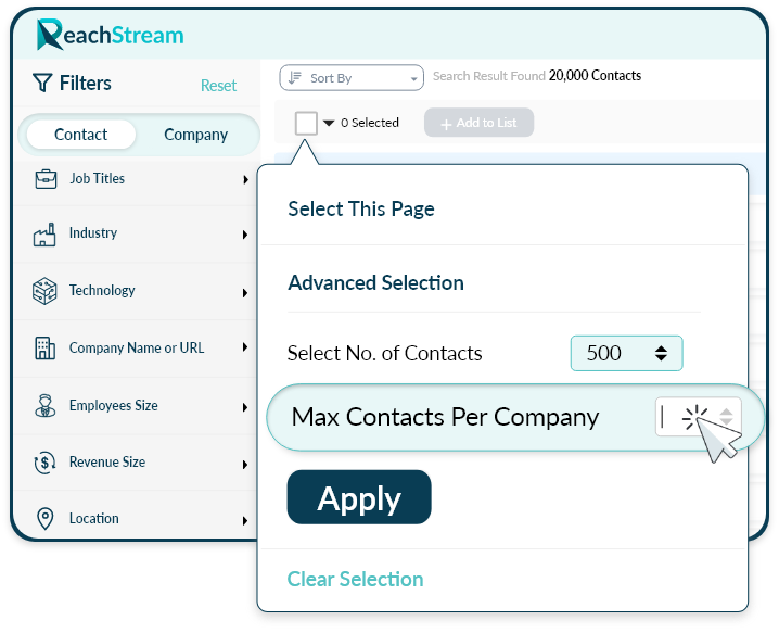 Selection Filter