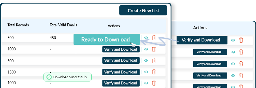 ReachStream ensures 90%+ data accuracy with AI and manual verification, reducing email bounces.