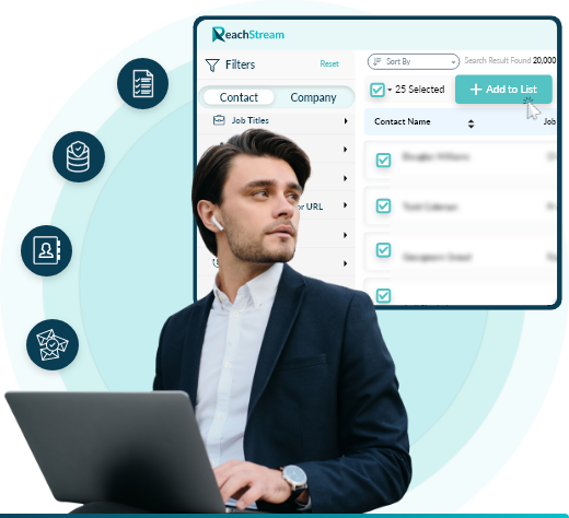 Effortless B2B list building with ReachStream’s Prospect List Builder key features.