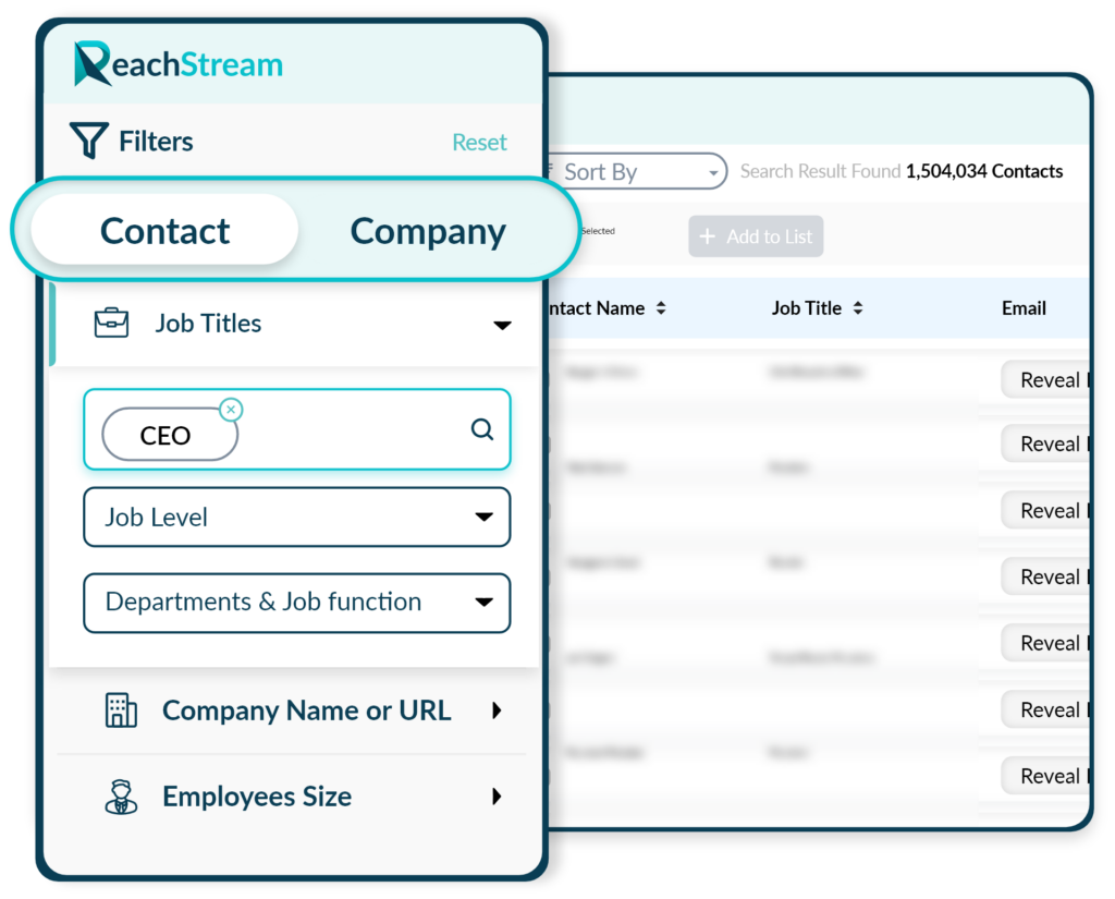 Advanced Filters to Find CEO contact List