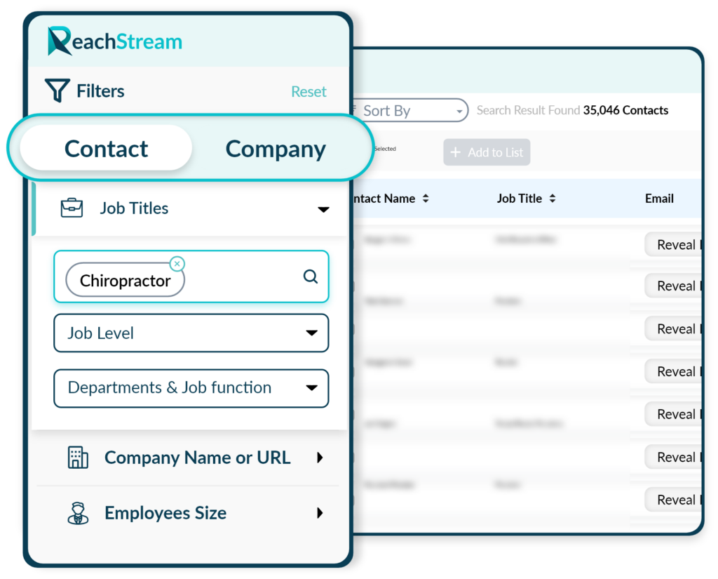 Advanced Filters to Find Chiropractors contact List