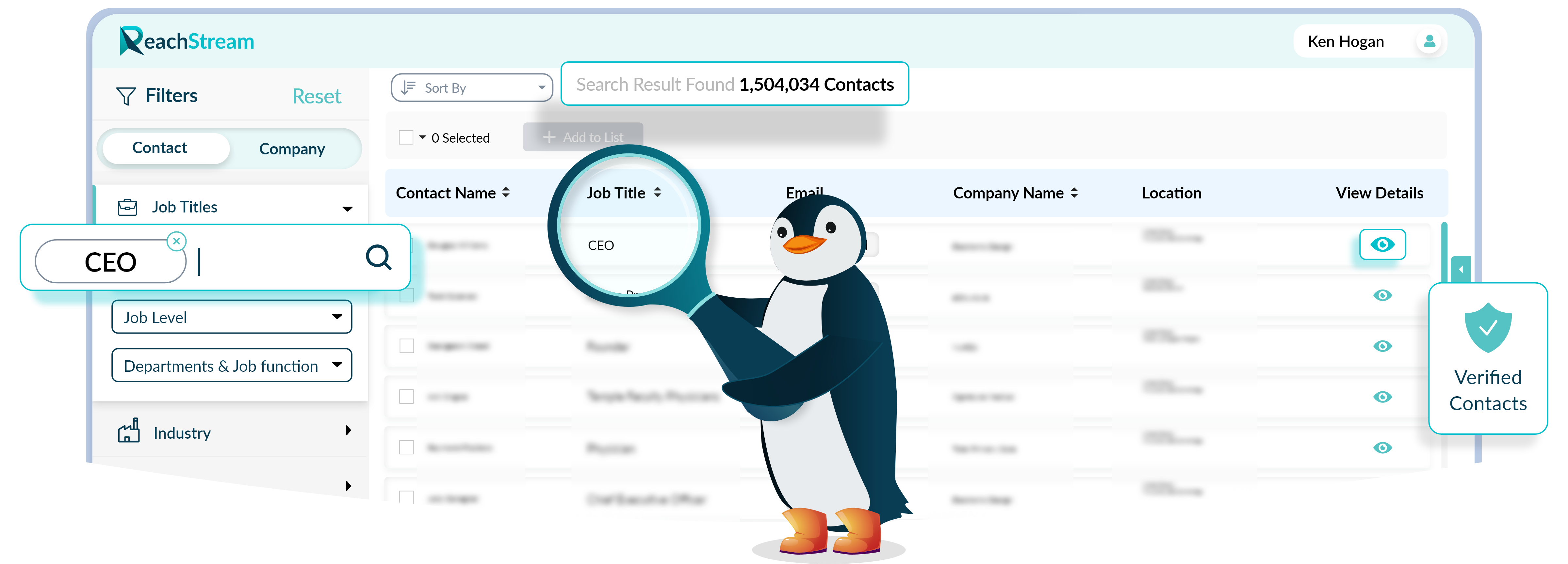 Get Verified CEO Email List from ReachStream