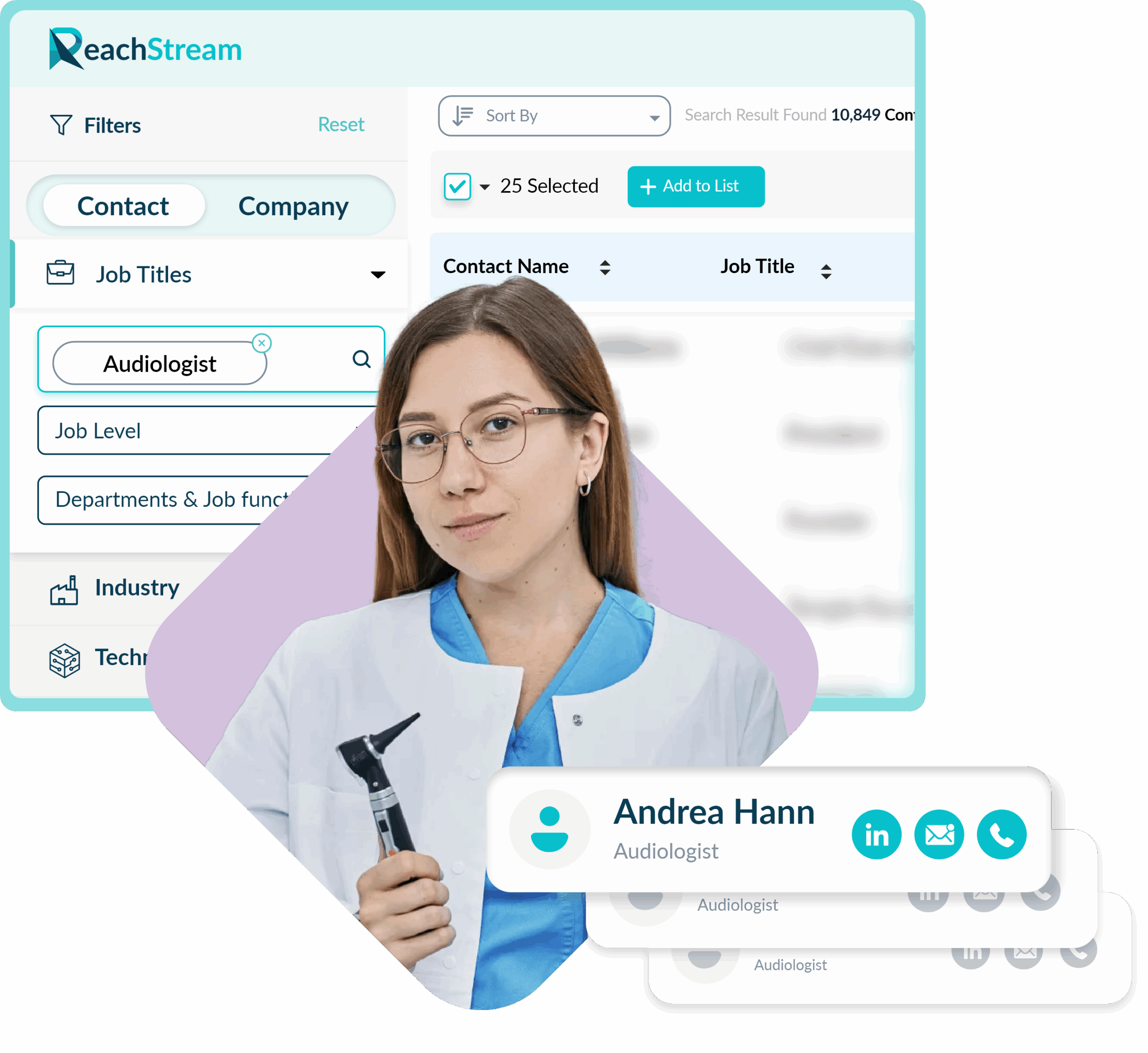 Get Verified Audiologist Email List From Reachstream