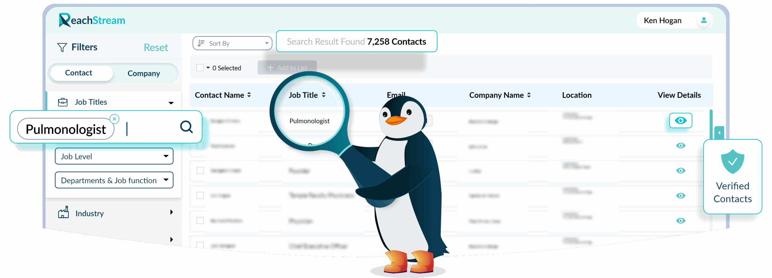 Get Verified Pulmonologist Email List From Reachstream