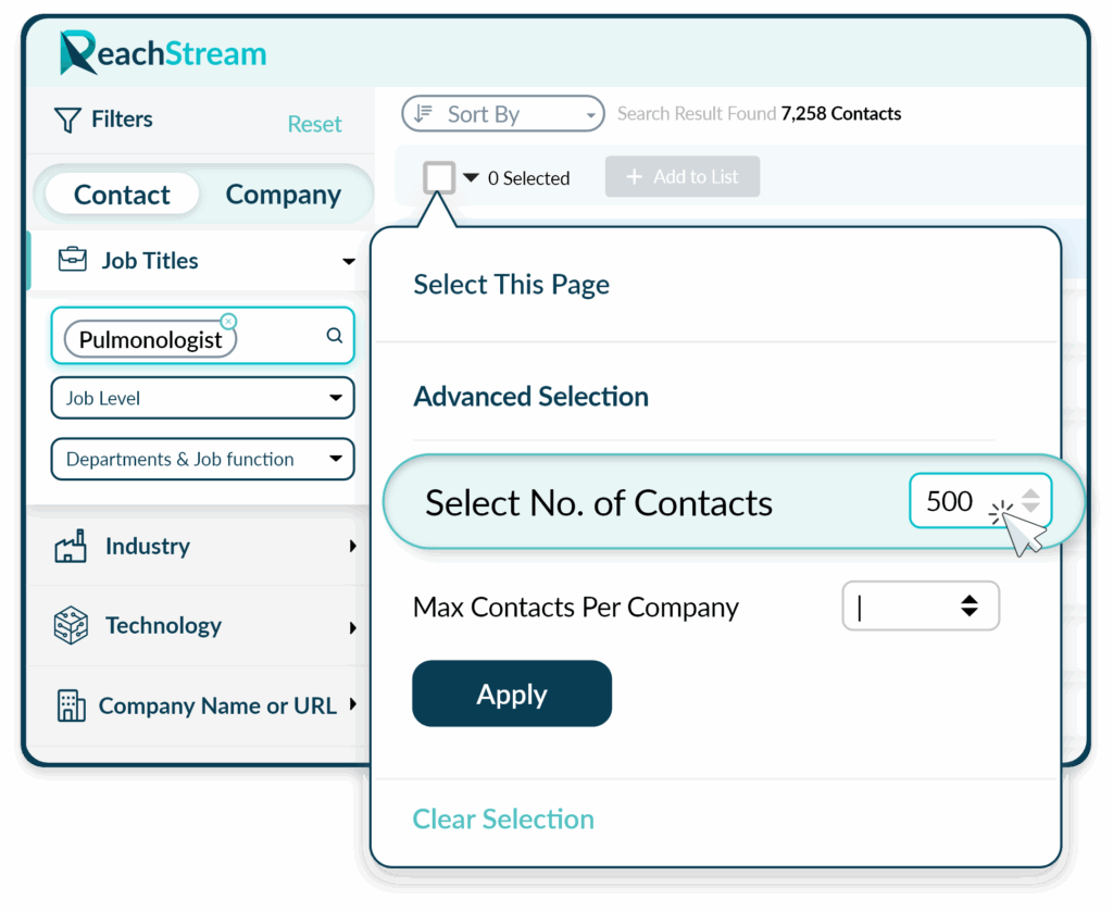 Select The Right Pulmonologist Data