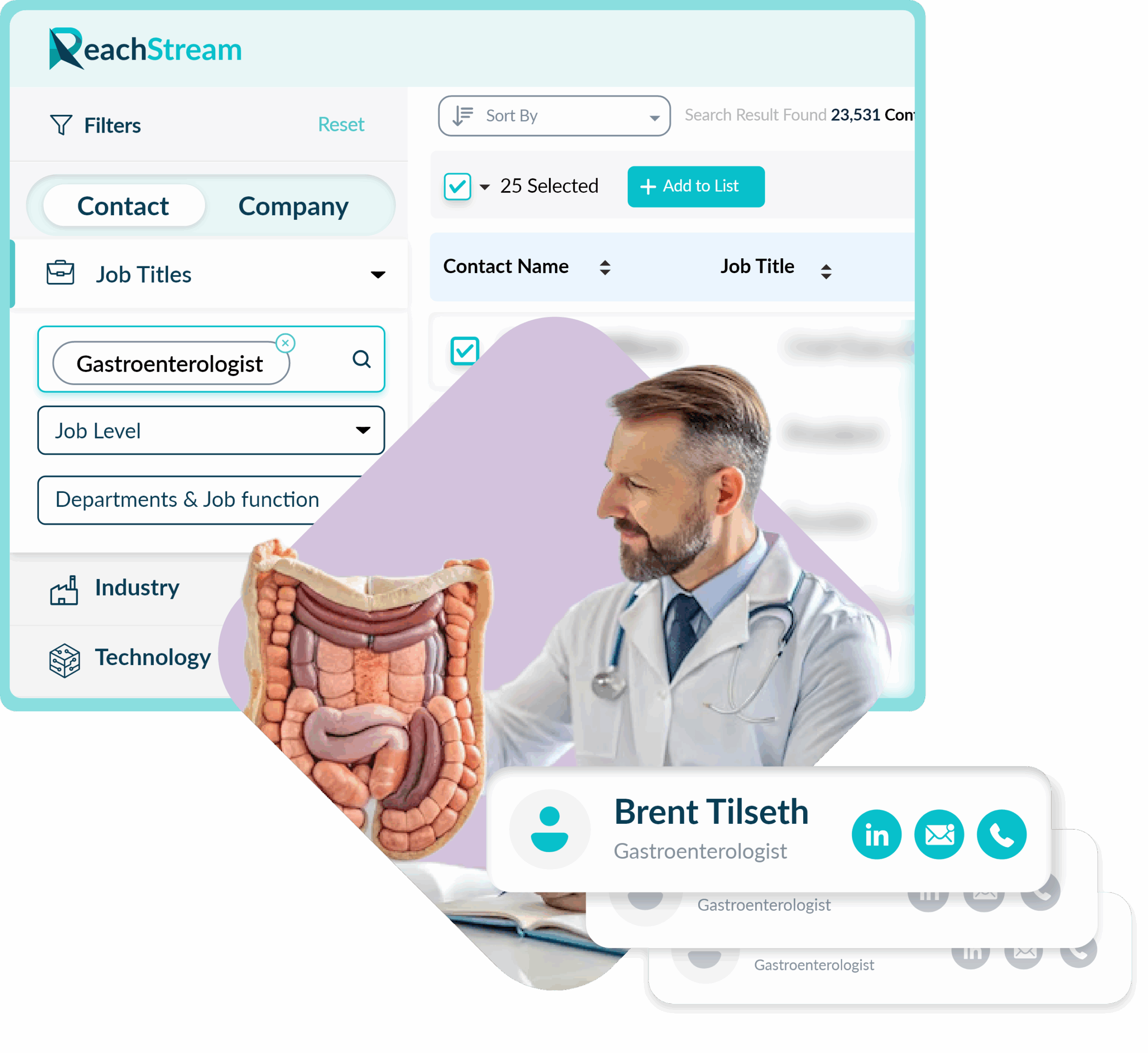 Get Verified Gastroenterologist Email List From Reachstream
