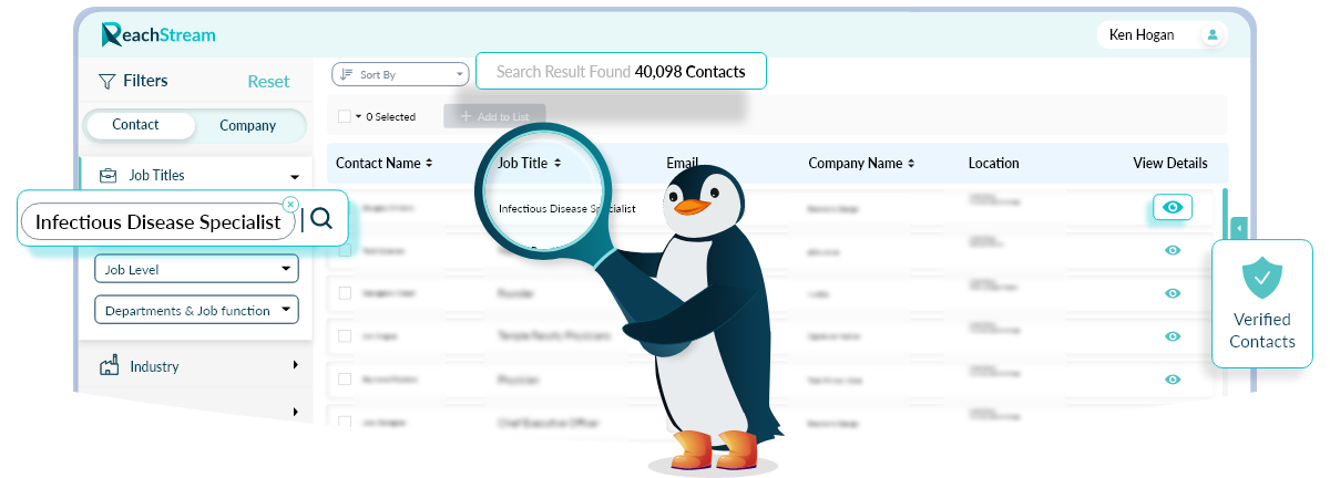 Get Verified Infectious Disease Specialist Email List From Reachstream