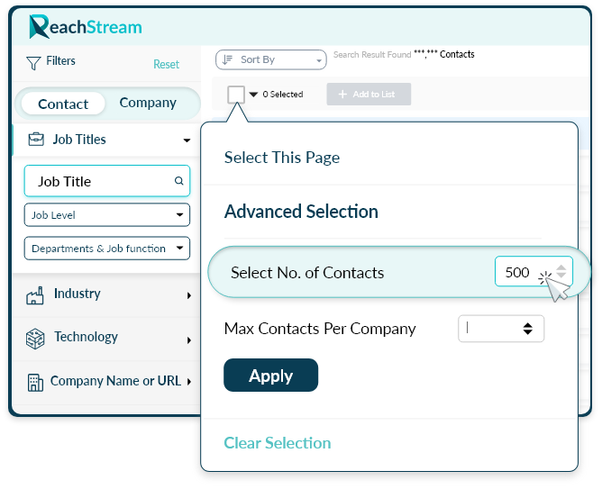 Choosing The Number Of Healthcare Decision Makers Contacts To Filter