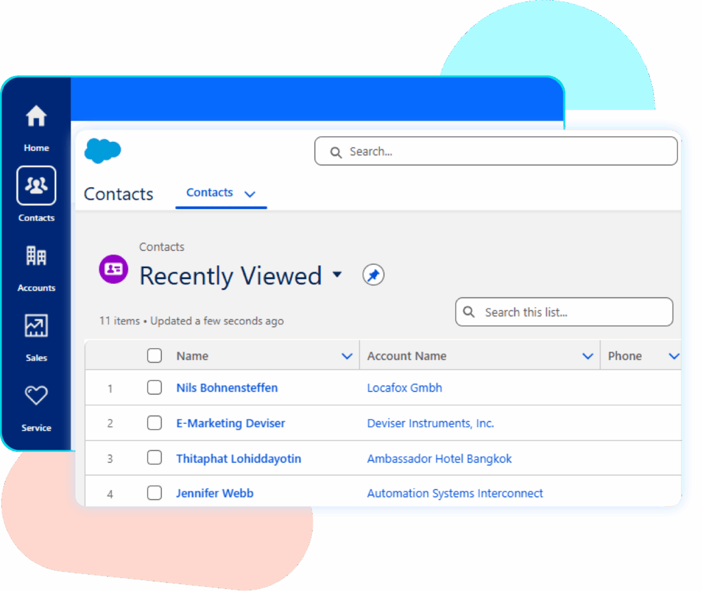 Check Synced Contacts In Salesforce