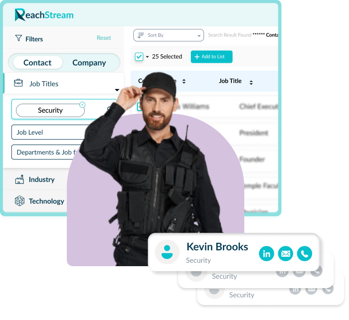 Get Verified Security Email List From Reachstream